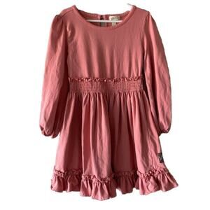 Matilda Jane Antonia Lap Long Sleeved Coral Pink Dress- Size 6